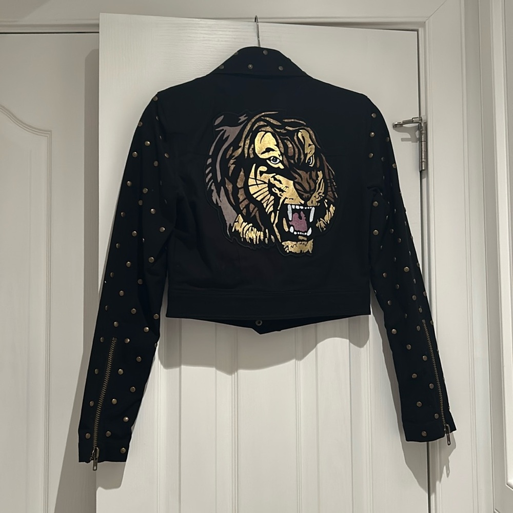 Y2K Betsey Johnson Tiger Moto Jacket